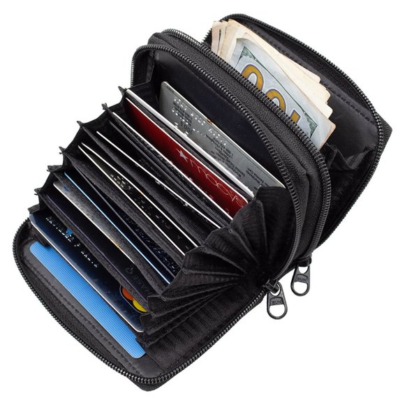 Full-Grain Leather Palm Wallet, Accordion Style with RFID Blocking - Picture 3 of 5